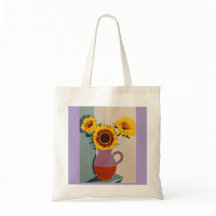 Zonnebloem Canvas tas