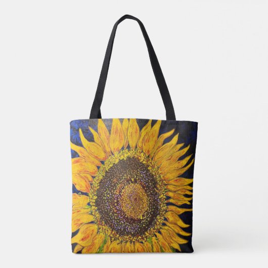 Zonnebloem Canvas tas (Achterkant)
