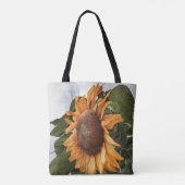 Zonnebloem Canvas tas (Achterkant)