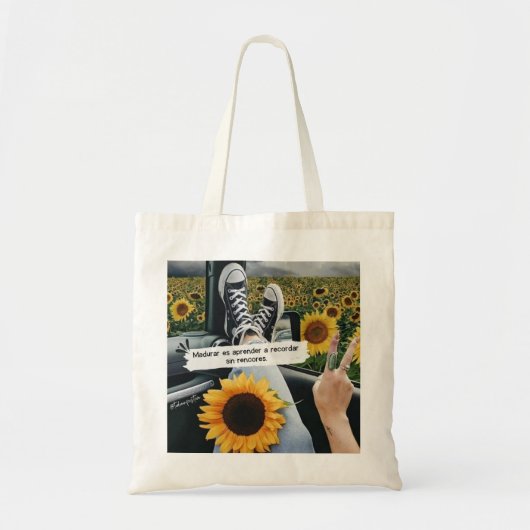 Zonnebloem Canvas tas (Voorkant)