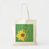 Zonnebloem Canvas tas voor groene opbergafdruk (Voorkant)