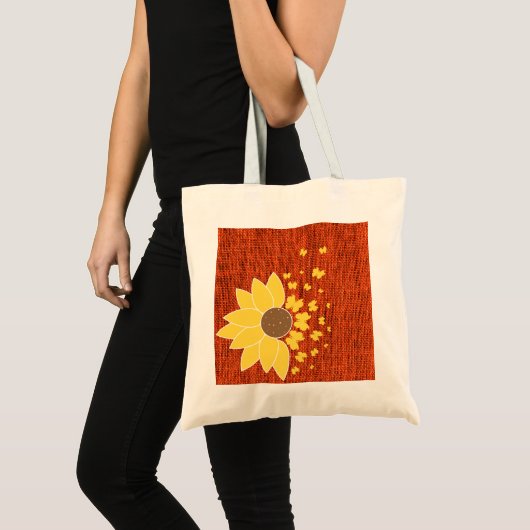 Zonnebloem Canvas tas voor Oranje afdruk (Voorkant (product))