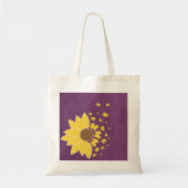 Zonnebloem Canvas tas voor Paarse afdruk (Voorkant)