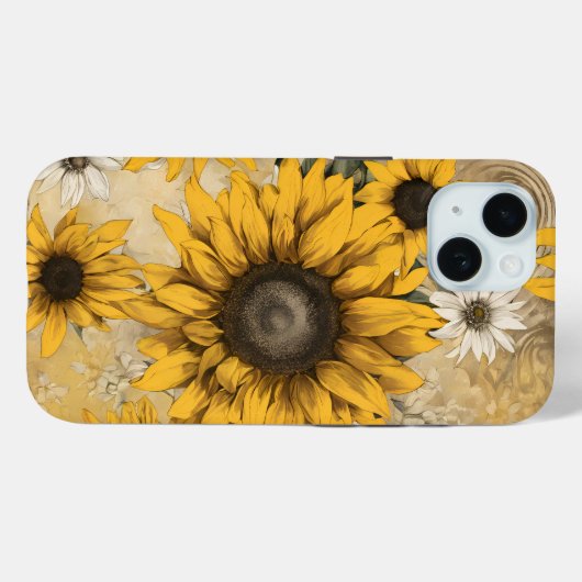 Zonnebloem Case-Mate iPhone Case (Achterkant (horizontaal))