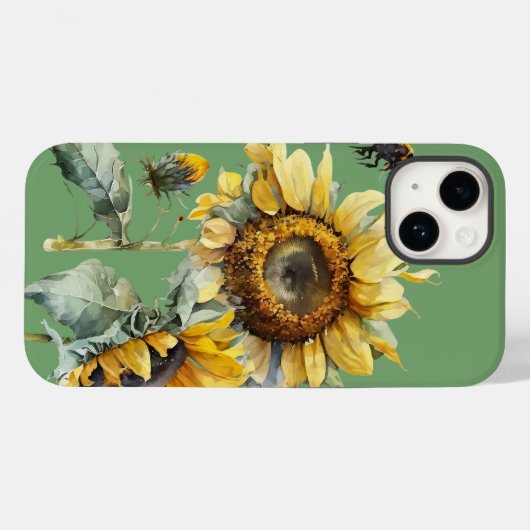 Zonnebloem Case-Mate iPhone Case (Achterkant (horizontaal))