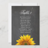 Zonnebloem. Chalkboard bloemen bruiloft zithoek gr Kaart (Voorkant)