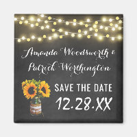 Zonnebloem Chalkboard Country Rustic Save the Date