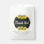 Zonnebloem Chalkboard Land Farmhouse Bedankzakje (Voorkant)