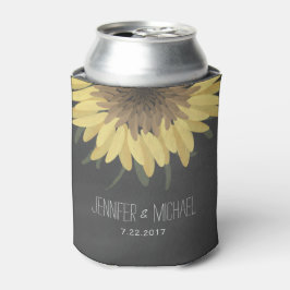 Zonnebloem Chalkboard Rustic Wedding Blikjeskoeler