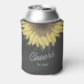 Zonnebloem Chalkboard Rustic Wedding Blikjeskoeler (Blikje Achterkant)