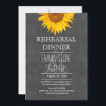 Zonnebloem Chalkboard Weddenschap Dinner Kaart<br><div class="desc">Landelijke zondbloem-kbord-bruiloft-repetities voor het eten.</div>