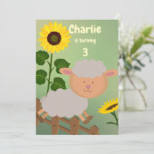 Zonnebloem Charlie Birthday Kaart (Staand voorkant)