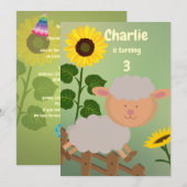 Zonnebloem Charlie Birthday Kaart (Voorkant / Achterkant)