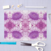 Zonnebloem  Chic Paars Floral Antiek Tissuepapier (Craft)