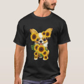 Zonnebloem Chihuahua Hondenbloem Vrouwen Mannen Ch T-shirt (Voorkant)