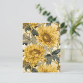 Zonnebloem Chiyogami Briefkaart (Staand voorkant)