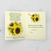  Zonnebloem Christelijke verjaardag Feestdagen Kaart (Binnen)