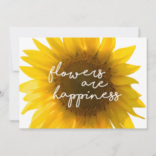Zonnebloem citaat "bloemen zijn geluk"