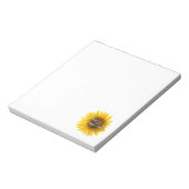 Zonnebloem citeert "bloemen zijn geluk" notitieblok (Linkerzijde)