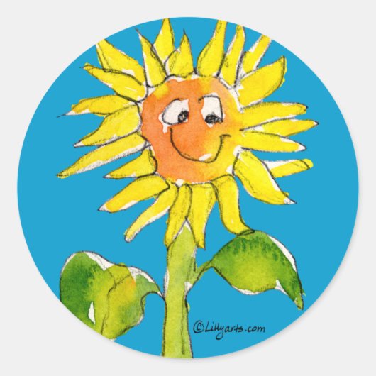 Zonnebloem Clipart Sticker 5 (Voorkant)