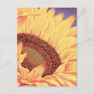 Zonnebloem Close-up Geel schilderij Bloemenkunst Briefkaart
