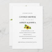 Zonnebloem Cluster Paren Trouwdouche Kaart (Voorkant / Achterkant)