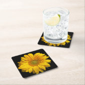 Zonnebloem coastercnm kartonnen onderzetters (Insitu)