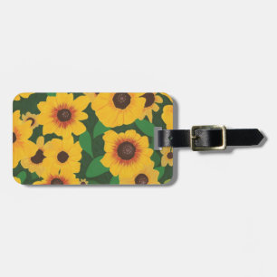 Zonnebloem Collage Schilderen Bagagelabels