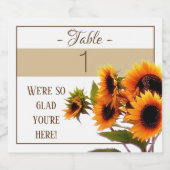 Zonnebloem Collectie - Tafelnummer Bier Etiket (Enkel label)