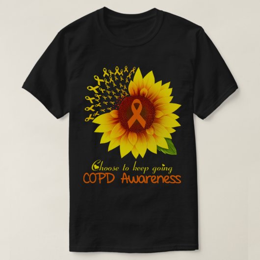 Zonnebloem COPD kiest ervoor om COPD-Awarenes te b T-shirt (Design voorkant)