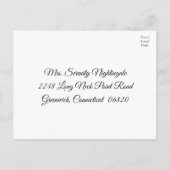 Zonnebloem Country Bloemen Zwart Wit Huwelijk RSVP Uitnodiging Briefkaart (Achterkant)