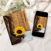 Zonnebloem Cowboy Boot Sweet 16 Barn Birthday Part Kaart