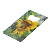 Zonnebloem Creditkaart Flessenopener (Achterkant Gekanteld)