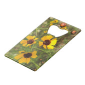 Zonnebloem Creditkaart Flessenopener (Voorkant Gekanteld)