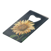 Zonnebloem Creditkaart Flessenopener (Achterkant Gekanteld)