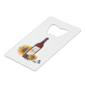zonnebloem creditkaart flessenopener (Achterkant Gekanteld)