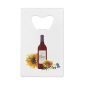 zonnebloem creditkaart flessenopener (Achterkant)