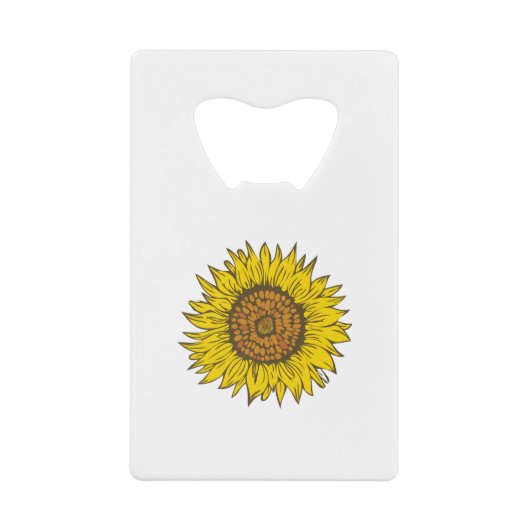 zonnebloem creditkaart flessenopener (Voorkant)