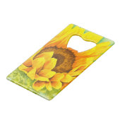 Zonnebloem Creditkaart Flessenopener (Voorkant Gekanteld)