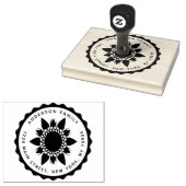 Zonnebloem, Creëer Uw Familienaam Rubberstempel (Gestempeld)