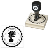 Zonnebloem, Creëer Uw Familienaam Rubberstempel (Gestempeld)