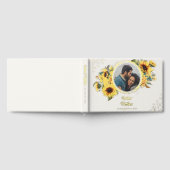 Zonnebloem Crème Foto Bruiloft Gastenboek (Volledig)