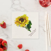  Zonnebloem Custom Bruiloft Servetten (Insitu)