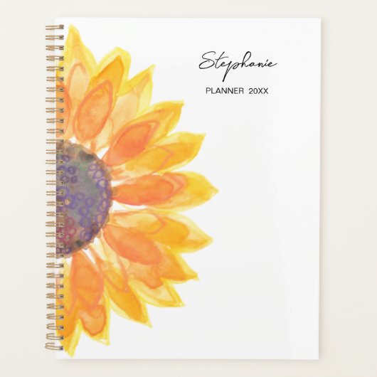 Zonnebloem Custom Name 2025 Planner (Voorkant)