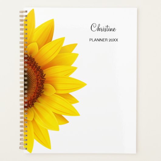 Zonnebloem Custom Name 2025 Planner (Voorkant)