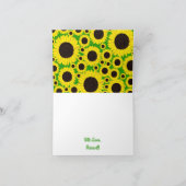 Zonnebloem Cute Bedankt 1e Verjaardagskaarten Kaart (Binnen)