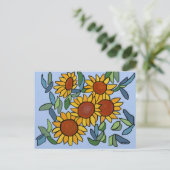 Zonnebloem Dag Briefkaart (Staand voorkant)