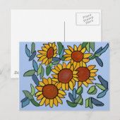 Zonnebloem Dag Briefkaart (Voorkant / Achterkant)