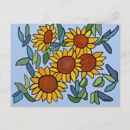 Zonnebloem Dag Briefkaart (Voorkant)