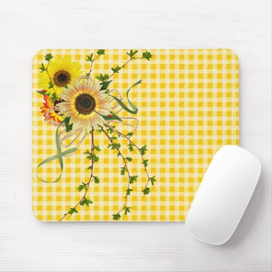 Zonnebloem Dag Muismat (Met muis)